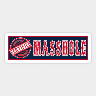 Certified Masshole Bumper Sticker Sticker